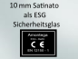 Preview: 10mm ESG Sicherheitsglas satiniert