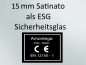 Preview: 15mm ESG Sicherheitsglas satiniert