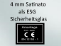 Preview: 4mm ESG Sicherheitsglas satiniert