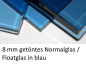 Preview: 8mm Parsol blau Glasscheibe