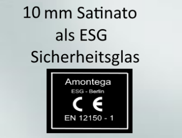 10mm ESG Sicherheitsglas satiniert