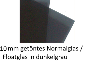 10mm Dark grey dunkel graues Glas