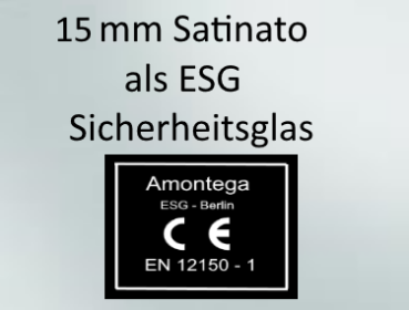 15mm ESG Sicherheitsglas satiniert