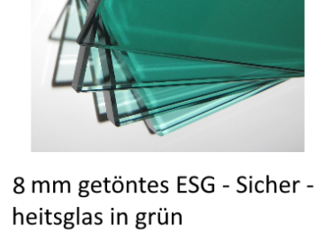 8mm ESG grün Parsol getönt farbig kaufen auf Maß