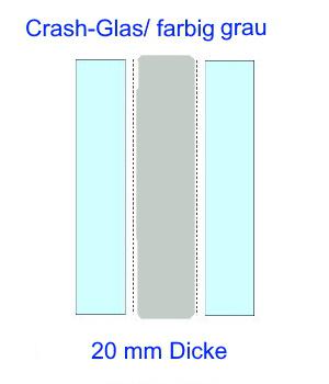 bruchglas-grau crashglas auf Maß kaufen