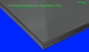 10 mm getöntes farbiges Floatglas / Normalglas / Dark grey /dunkelgrau