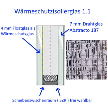 Isolierglas mit Drahtglas Abstracto kaufen Berlin Potsdam