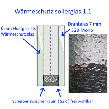 Isolierglas mit Drahtglas 523 Mono kaufen Berlin Potsdam