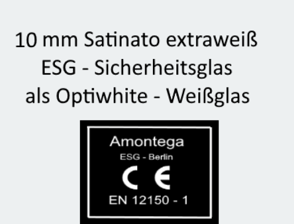 Weißglas ESG satiniert 10mm