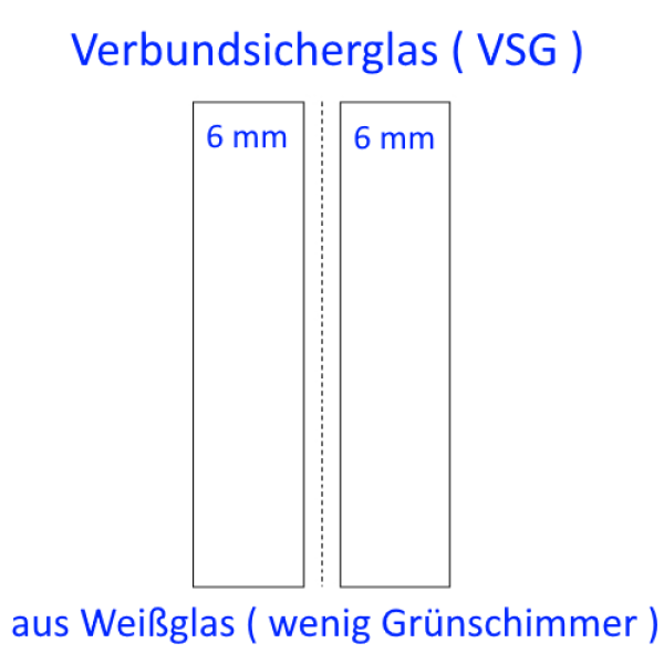 12mm VSG Sicherheitsglas Wintergarten