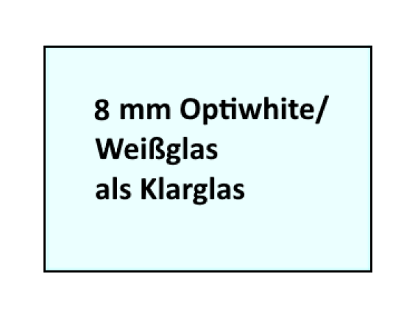 8mm Optiwhite Diamontglas Weißglas