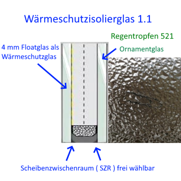 Isolierglas Regentropfen 521 Berlin Potsdam