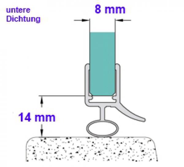 untere Dichtung Dusche