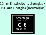 10mm ESG Sicherheitsglas aus Floatglas