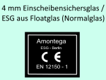 4mm ESG Sicherheitsglas aus Floatglas
