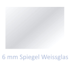 6 mm Spiegel Weißglas / Optwhite