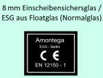 8mm ESG Sicherheitsglas aus Floatglas