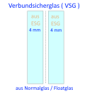 Verbundsicherheitsglas ( VSG ) 8mm aus ESG